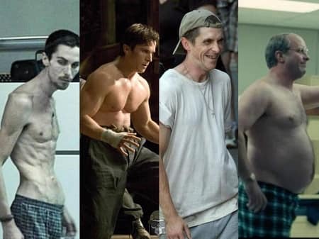 Body Transformations of Christian Bale for his roles in movies